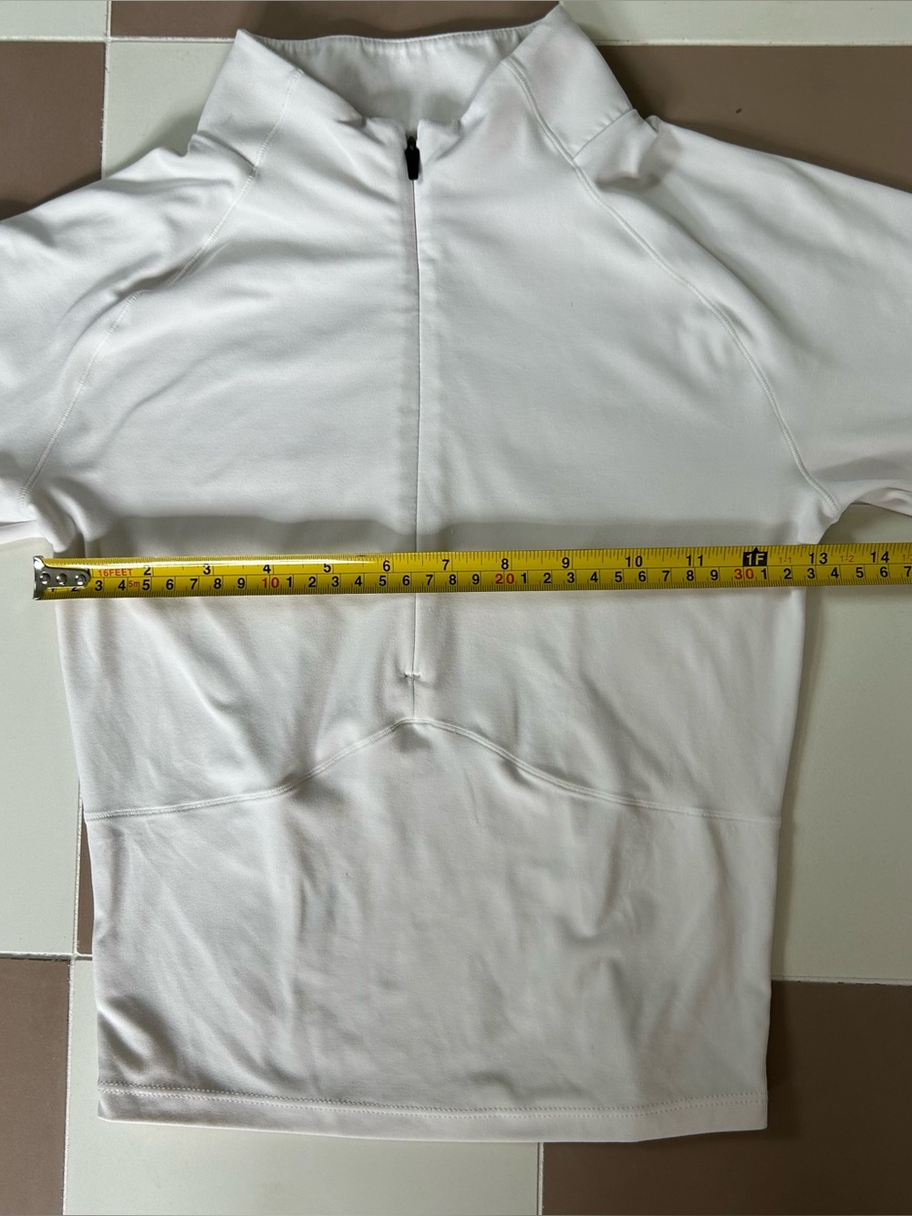 Varley Helena Mid Layer White Half Zip Performance Top Size S - Picture 9 of 10